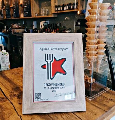 Esquires Coffee Crayford award