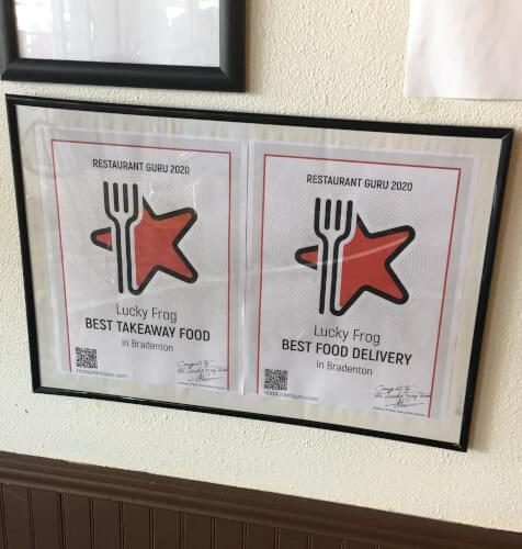 Lucky Frog Restaurant award