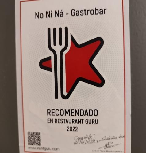 NO NI NÁ - GASTROBAR award